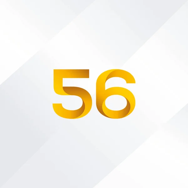 56 numero Logo Icona — Vettoriale Stock
