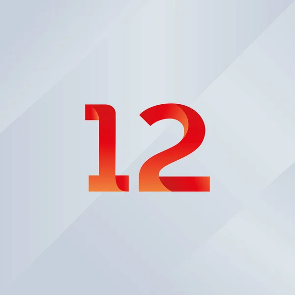 Ícone de logotipo de 12 números — Vetor de Stock