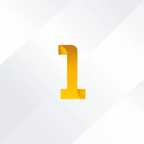 Icona logo 1 numero — Vettoriale Stock
