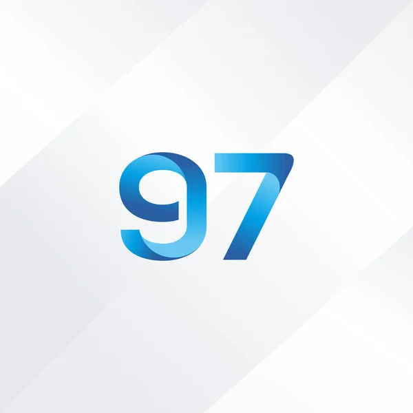 Symbole mit 97 Zahlen — Stockvektor