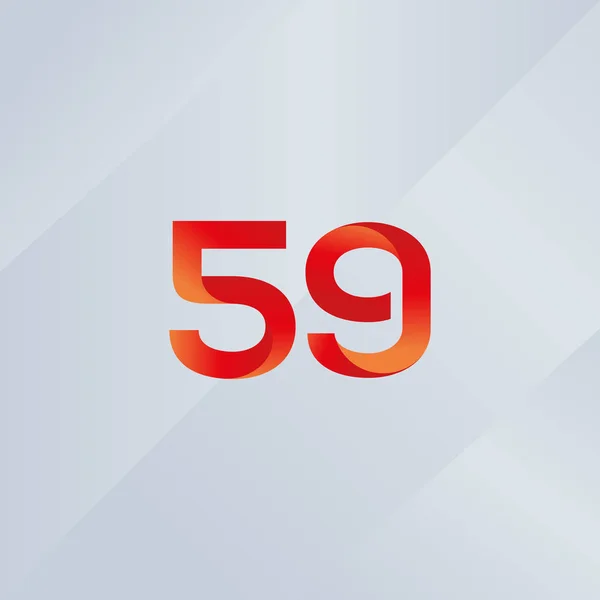 59-Zahl Logo-Symbol — Stockvektor