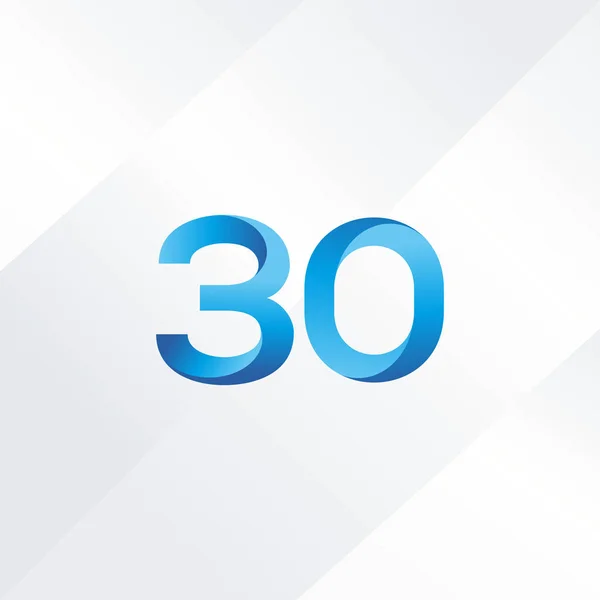 30 número icono del logotipo — Vector de stock