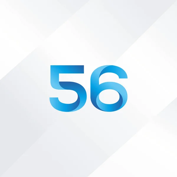 56 numero Logo Icona — Vettoriale Stock