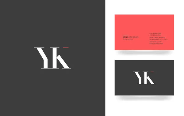 Логотип літери Y & K — стоковий вектор
