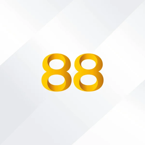 88 numero Logo Icona — Vettoriale Stock