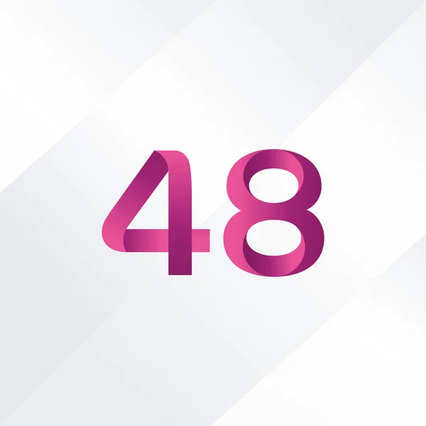 Logo Simge 48 numara — Stok Vektör