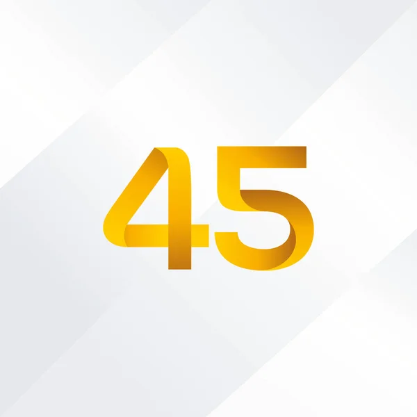 45 szám logó ikon — Stock Vector
