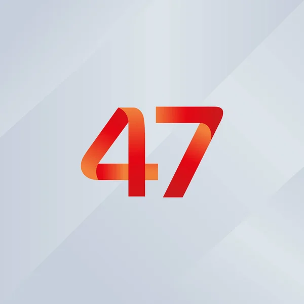 47-Zahl-Logo-Symbol — Stockvektor