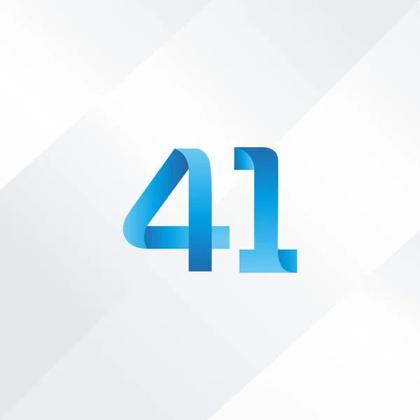 41 номер Логотип — стоковый вектор
