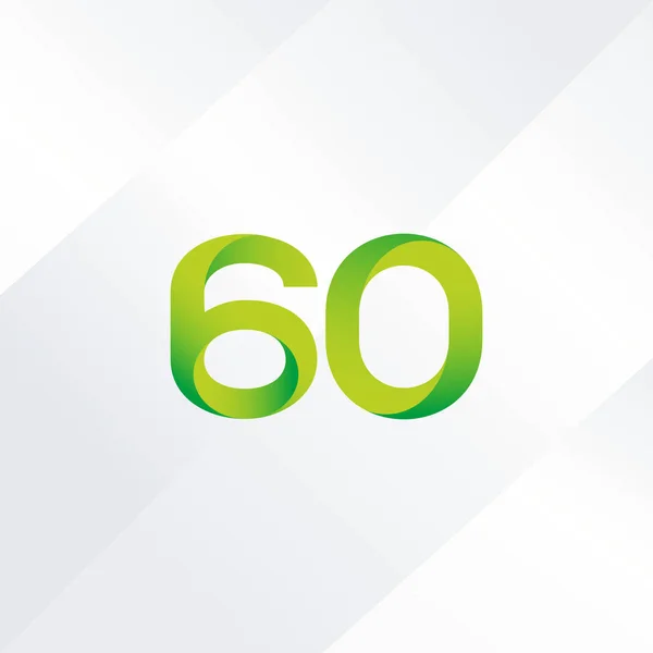 60 номер логотип значок — стоковий вектор