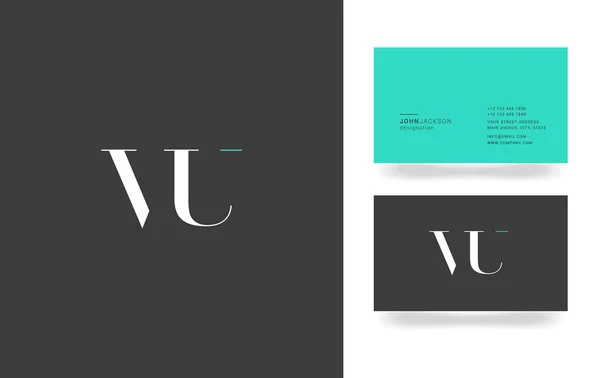 Logotipo de letra V & U — Vector de stock