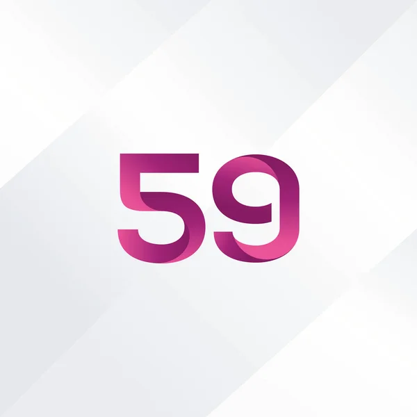 59 nummer Logo pictogram — Stockvector