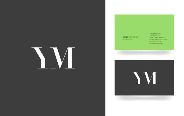 Logo lettre Y & M — Image vectorielle