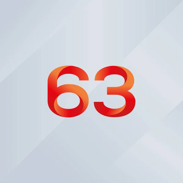 63 αριθμός εικονίδιο με το λογότυπο — Διανυσματικό Αρχείο