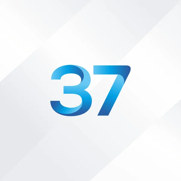 Número 37 Ícone do logotipo —  Vetores de Stock