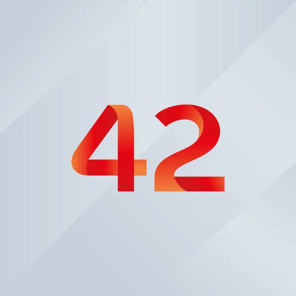 42 αριθμός εικονίδιο με το λογότυπο — Διανυσματικό Αρχείο