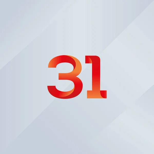31 numéro Logo Icône — Image vectorielle