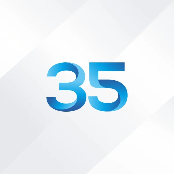 35 número icono del logotipo — Archivo Imágenes Vectoriales