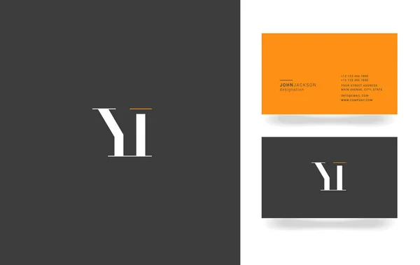 Y & I logotipo da carta — Vetor de Stock