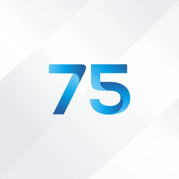 75 szám logó ikon — Stock Vector