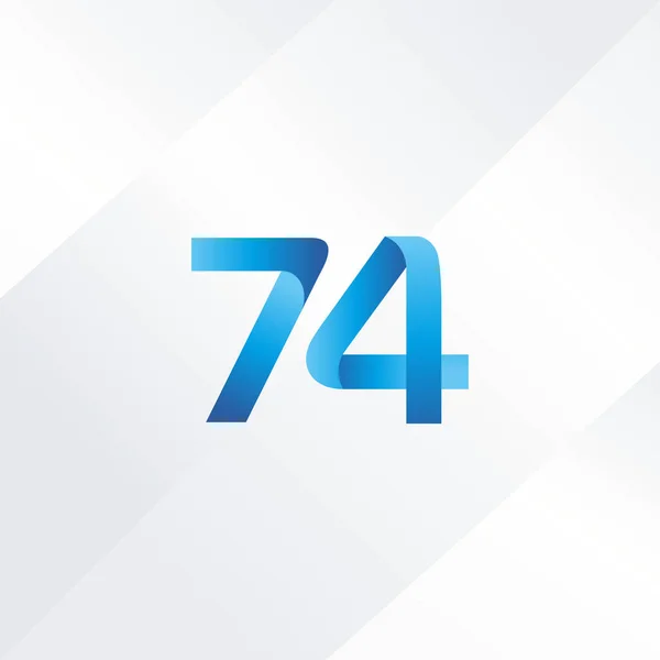 Numer 74 ikona Logo — Wektor stockowy