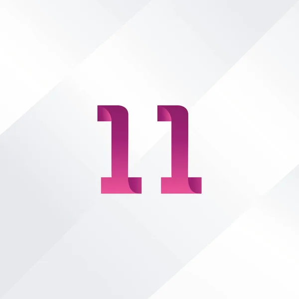 11-Zahl Logo-Symbol — Stockvektor
