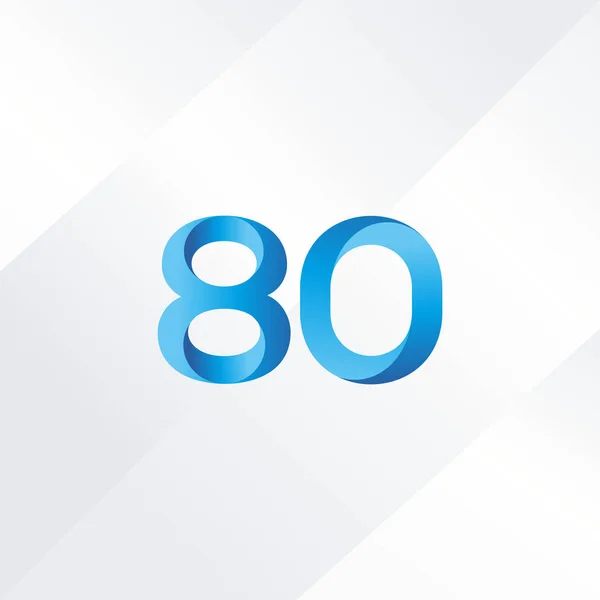 80 numéro Logo Icône — Image vectorielle