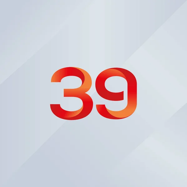 Número 39 Ícone do logotipo —  Vetores de Stock