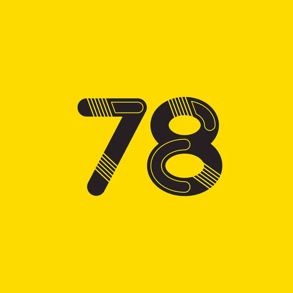 78 número Logo Icon — Vector de stock