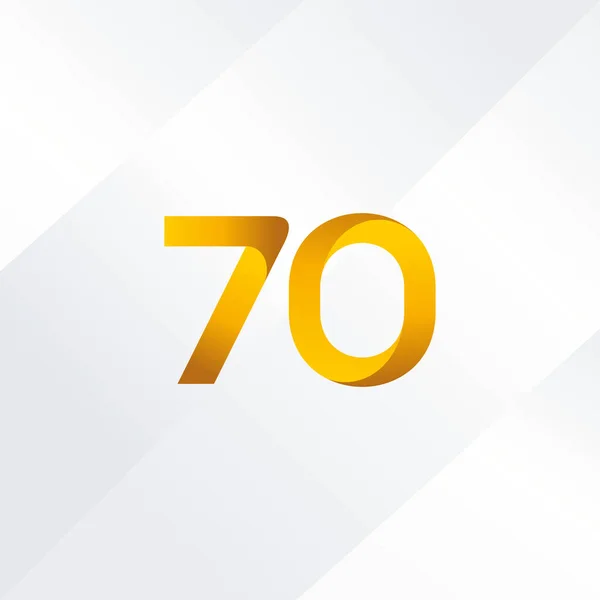 70 番号ロゴのアイコン — ストックベクタ