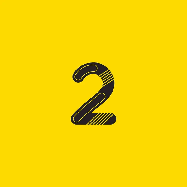2 numéro Logo Icône — Image vectorielle