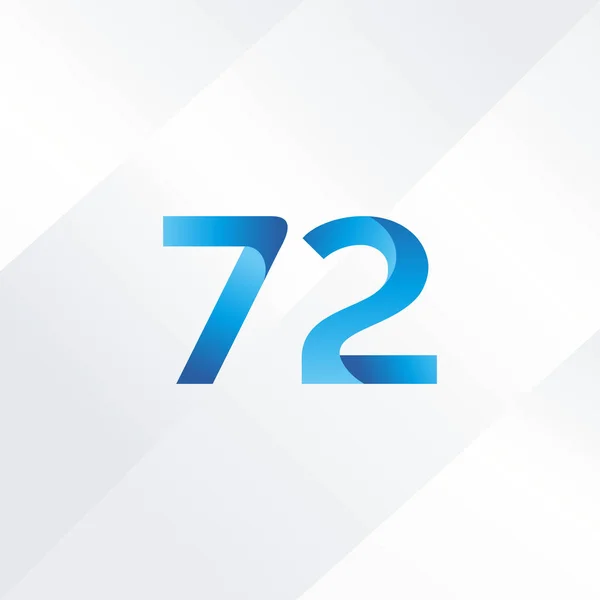 72 szám logó ikon — Stock Vector