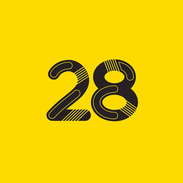 28 номер логотип значок — стоковий вектор