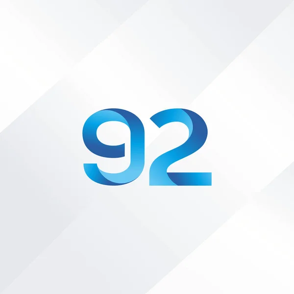 Número 92 Icono del logotipo — Vector de stock