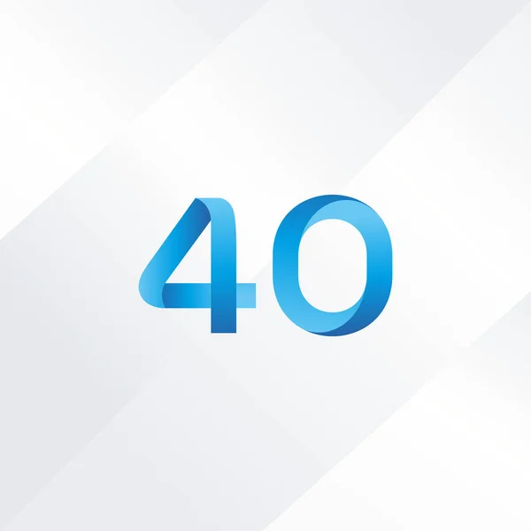 40-Zahl-Logo — Stockvektor