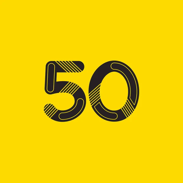 Logosymbol mit 50 Zahlen — Stockvektor
