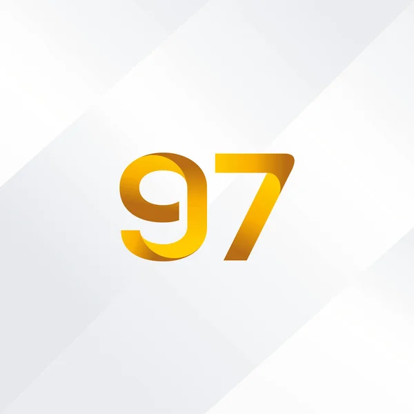 97 numer ikona Logo — Wektor stockowy