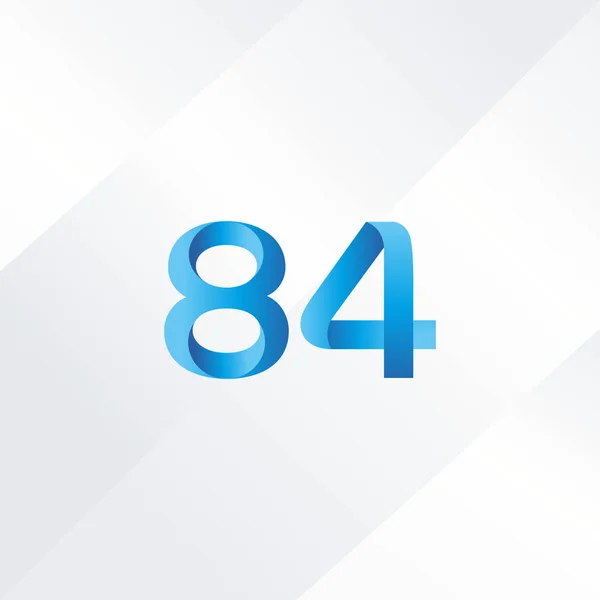 84-Zahl Logo-Symbol — Stockvektor