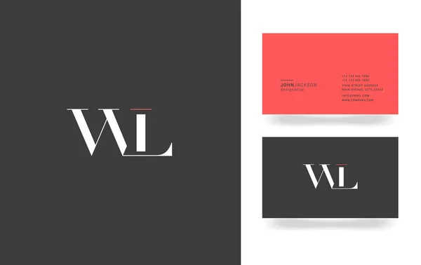 W & L lettre logo icône , — Image vectorielle