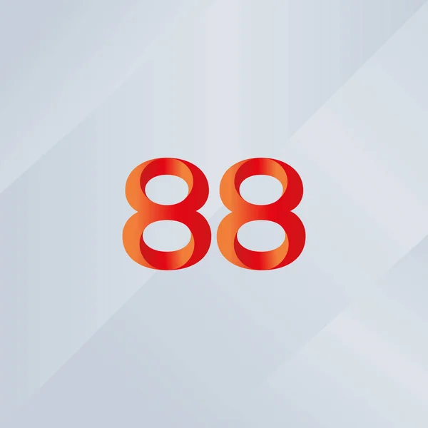 88 nummer Logo pictogram — Stockvector