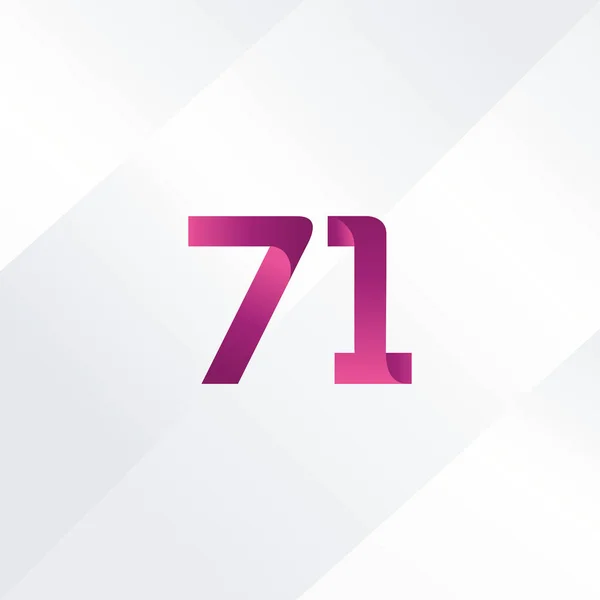 71 szám logó ikon — Stock Vector
