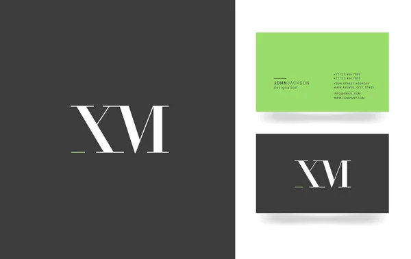 X & M brev logotyp — Stock vektor