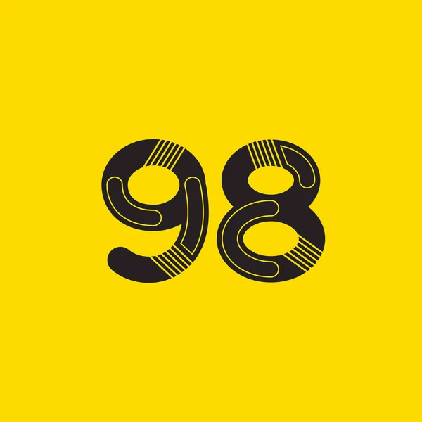 98 numéro Logo Icône — Image vectorielle