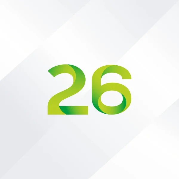 26 nummer Logo ikon — Stock vektor