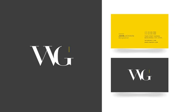 W & G brevikonen logotyp, — Stock vektor