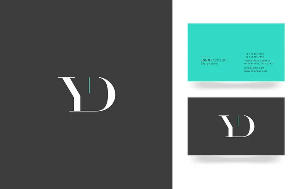 Y & D logotipo da carta — Vetor de Stock