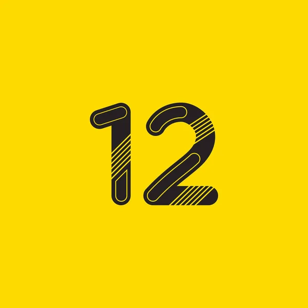 12-Zahl-Logo-Symbol — Stockvektor