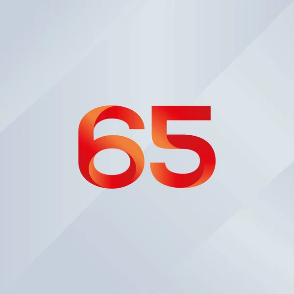 Icona con logo numero 65 — Vettoriale Stock