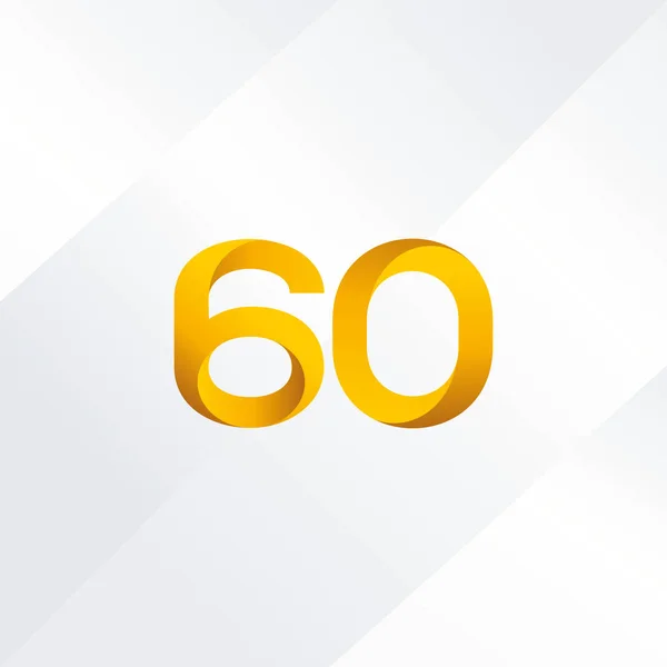 60 数ロゴのアイコン — ストックベクタ