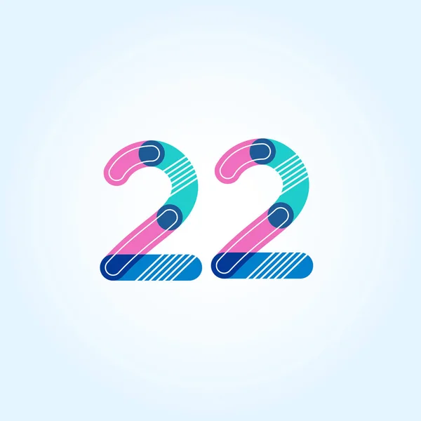 22 numéro Logo Icône — Image vectorielle